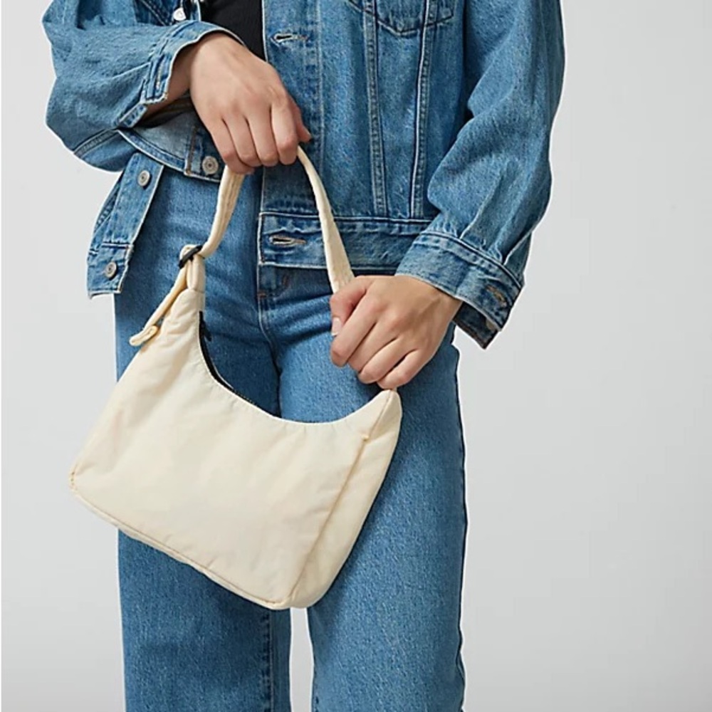 Baggu Mini Nylon Shoulder Bag in cream